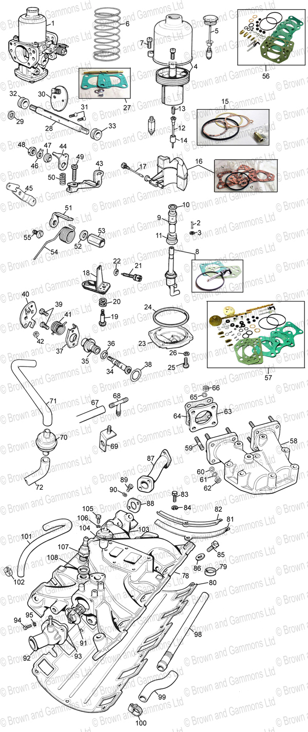 V8 Carburettors and Inlet manifold