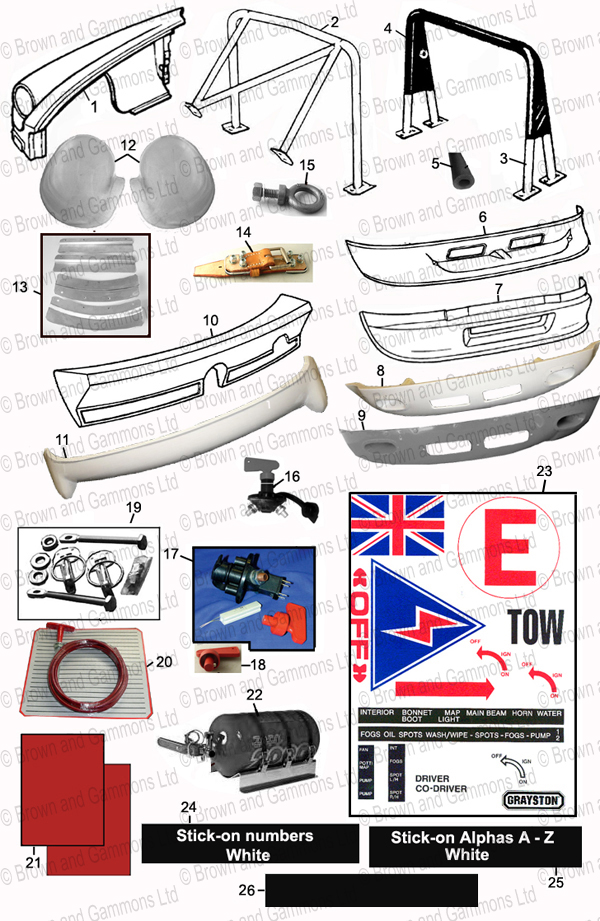 Competition parts - bodywork