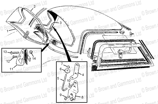 Factory aluminium hardtop parts