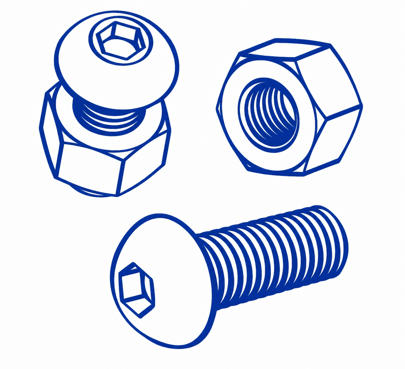 Nuts Bolts Wood Screws P Clips & Trim Fittings