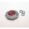 Hub cap badge - centre painted red