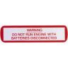 BATTERY WARNING STICKER