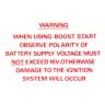 BOOST START LABEL
