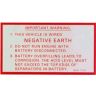 NEG EARTH LABEL LARGE RED