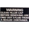 BRAKE SERVO LABEL