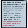 TIRE PRESSURE MGB RDST TO 1975