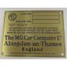Chassis  Plate MG