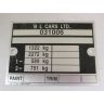 Late MGB chassis plate