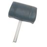 NAVY LEATHER HEADREST EARED