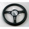 STEERING WHEEL 13 INCH - DISHED - BLACK LEATHER