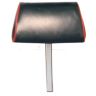 BLACK/RED PIPING LEATHER PLAIN HEADREST