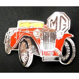 PIN BADGE MG TC RED - Brown and Gammons