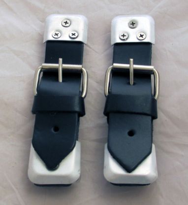 Leather Bonnet Strap Black each