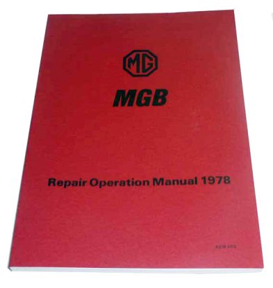 WORKSHOP MANUAL RUBBER BUMPER MGB