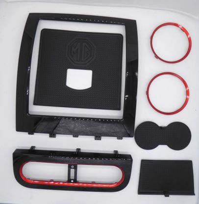 MG3 Piano Black & Red Interior Styling Kit 