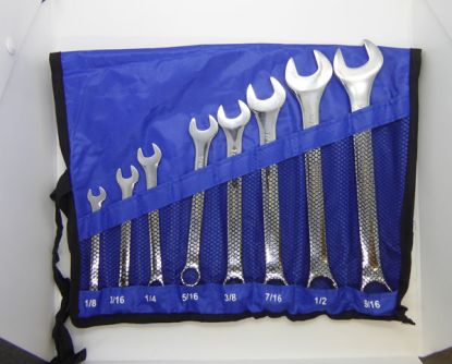 8 Piece Whitworth Spanner Set 1/8 - 9/16 inch