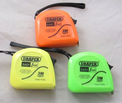 Draper Tape measure easy find (assorted colours)