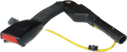 Seat belt short end & tensioner RH Black