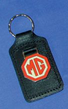 BLACK KEY FOB WITH MG RED/CREAM