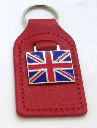 RED KEY FOB WITH UNION JACK