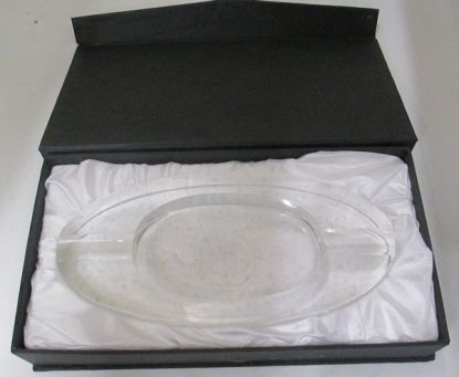 MG logo glass ashtray