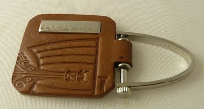 ROVER KEY RING SILVER/TAN