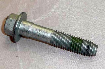 Bolt flanged head rear suspension pivot bush bracket to body