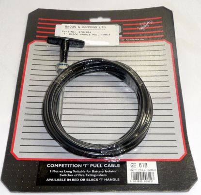 'T' BLACK HANDLE PULL CABLE