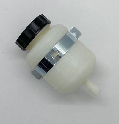 Brake/clutch reservoir bottle and mount