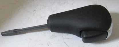 Gearknob auto Black leather with aluminum