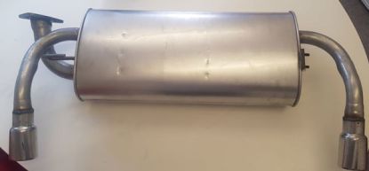 Exhaust rear assembly LATE MGF oval tail pipe