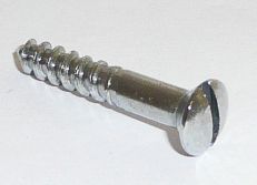 Chrome wood screw Slotted