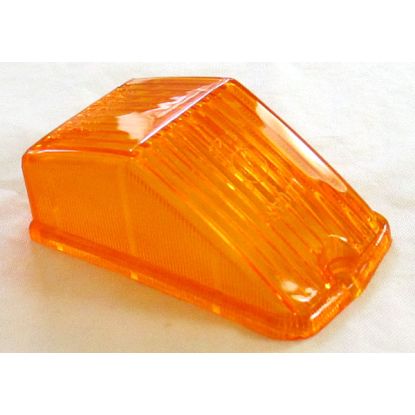 Lens amber flasher side lamp MGB Chrome bumper