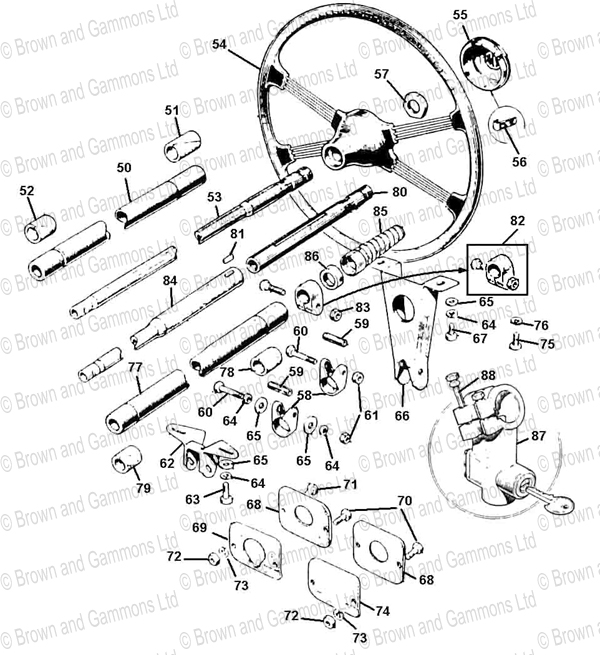 Image for Steering column brackets & wheels