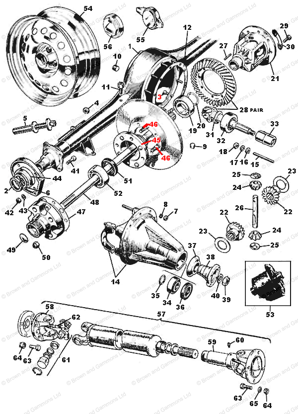 Image for Rear Axle. Propshaft & Road Wheels