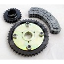 XPAG/XPEG Camshaft adjustable sprocket and chain set Image for XPAG/XPEG Camshaft adjustable sprocket and chain set