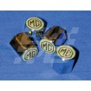 MG valve cap Chrome Brown-Cream badge Image for MG valve cap Chrome Brown-Cream badge