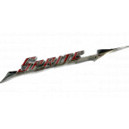 Image for BADGE - ARROW REAR FROGEYE Red and Chrome