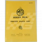 Image for MGA 1500 SERVICE PARTS LIST