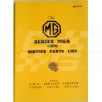 Image for MGA 1600/1600 MK11 PARTS LIST