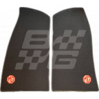 Image for Footwell mats (2) Black with logo MGB MKI