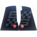 Image for Footwell Mats (2) Black with logo MGB 68 onwards