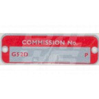 Image for COMMISSION NO PLATE G52D-P