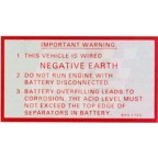 Image for NEG EARTH LABEL LARGE RED