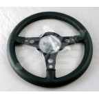 Image for STEERING WHEEL 14 INCH DISHED BLACK LEATHER