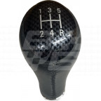 Image for gearknob manual Black leather + carbon fibre top R75 ZT