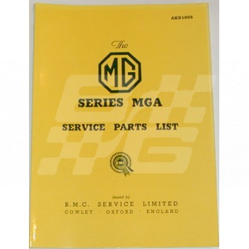 Image for MGA 1500 SERVICE PARTS LIST