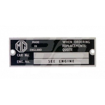 Image for M.G. CHASSIS PLATE