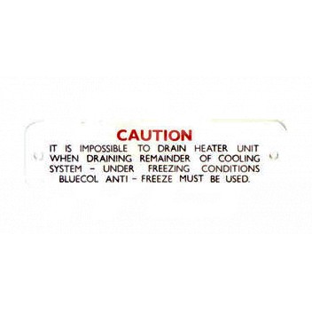 Image for HEATER CAUTION PLATE