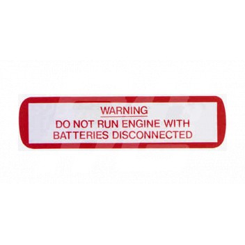 Image for BATTERY WARNING STICKER